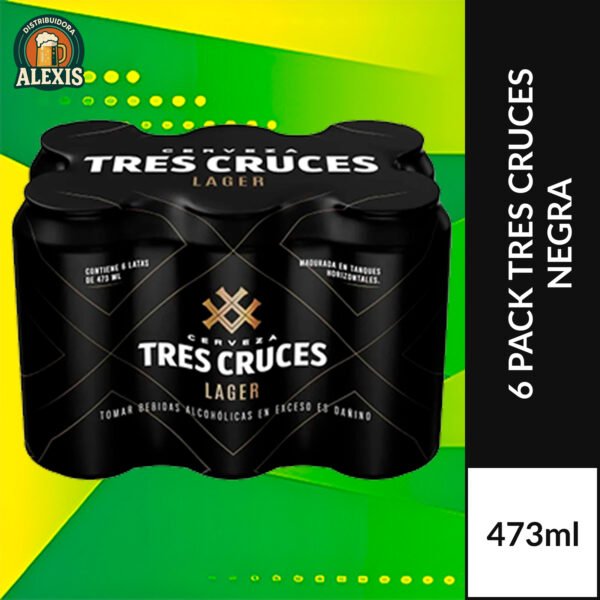 Tres Cruces Negra 473ml x 6und